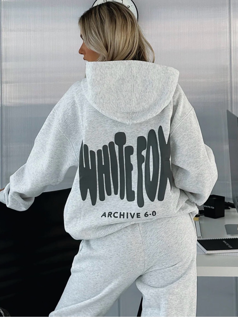 White Fox White and Gray S/M Hoodie - Picture 5 of 5